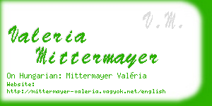 valeria mittermayer business card