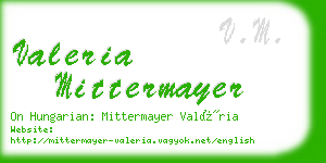 valeria mittermayer business card